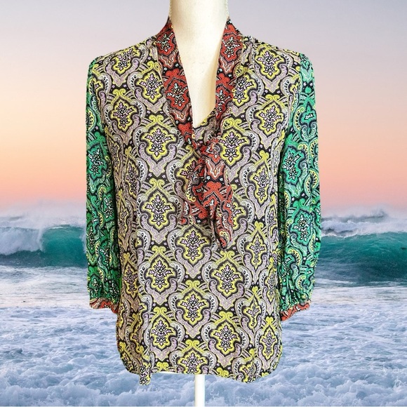 Alice + Olivia Multicolor Patterned Blouse - Picture 15 of 16